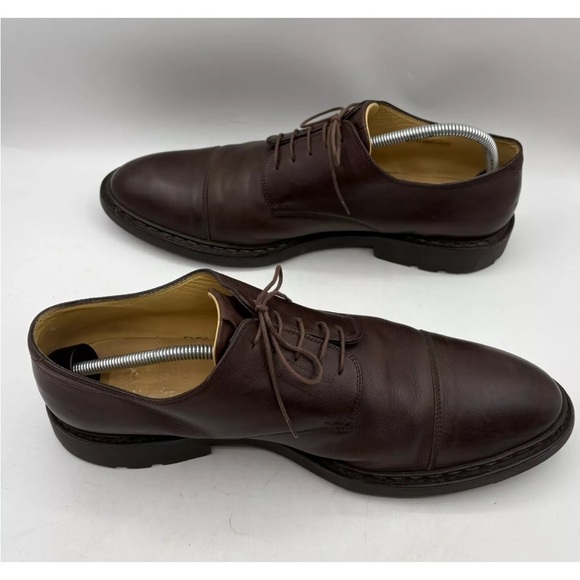 Heschung Brown Leather Stitched Lace-up Derby Shoes Mens Size‎ 12.5 - Picture 5 of 10